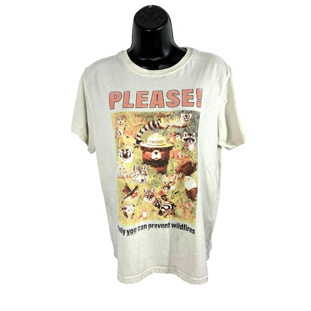 Smokey Bear Please Only You Can Prevent Wildfires T-Shirt Medium